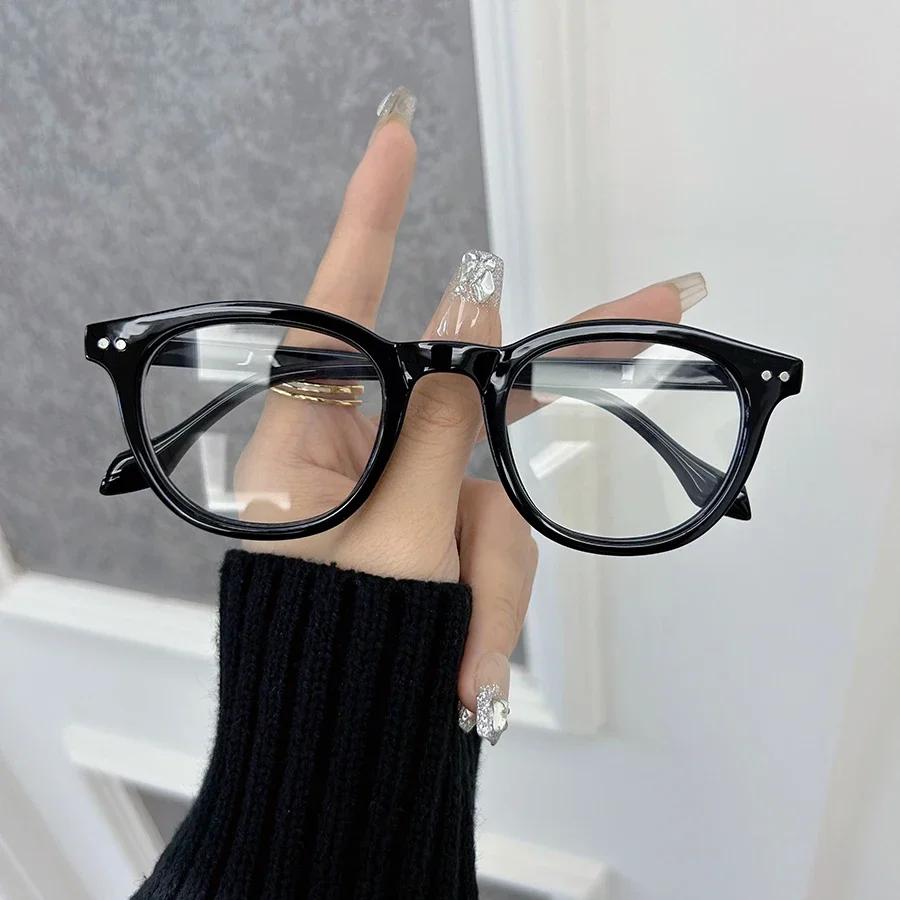 Fashion Vintage Oval Clear Lens Classic Eyeglasses Frame Male Elegant Glasses Men Women Transparent Lens