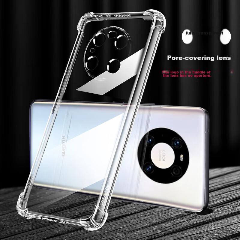 Huawei Mate40Pro Phone Case, Full Protection Shockproof TPU Airbag Soft Case/Protective Cover, Transparent, 6.76 Inches