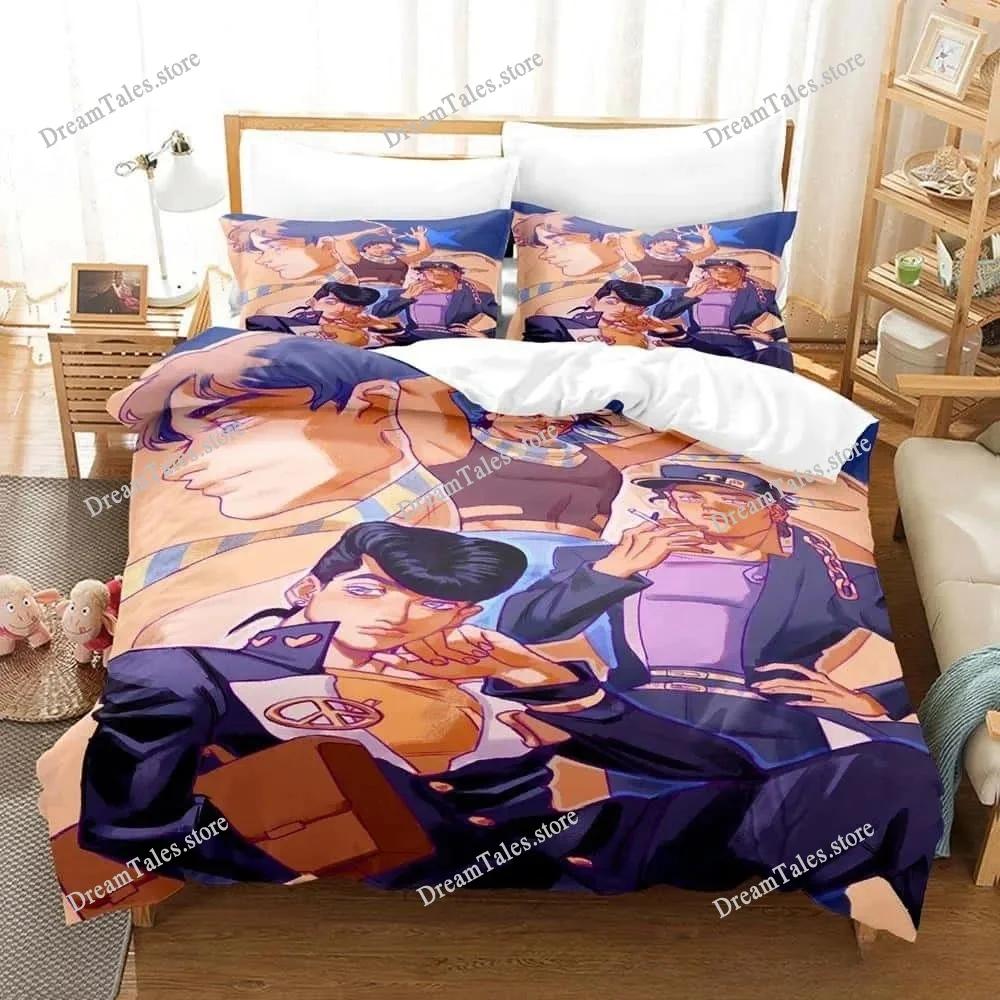 3d Print Anime JoJo's Bizarre Adventure Bedding Set Single Twin Full Queen King Size Bed Set Adult Kid Bedroom Duvet Cover Sets
