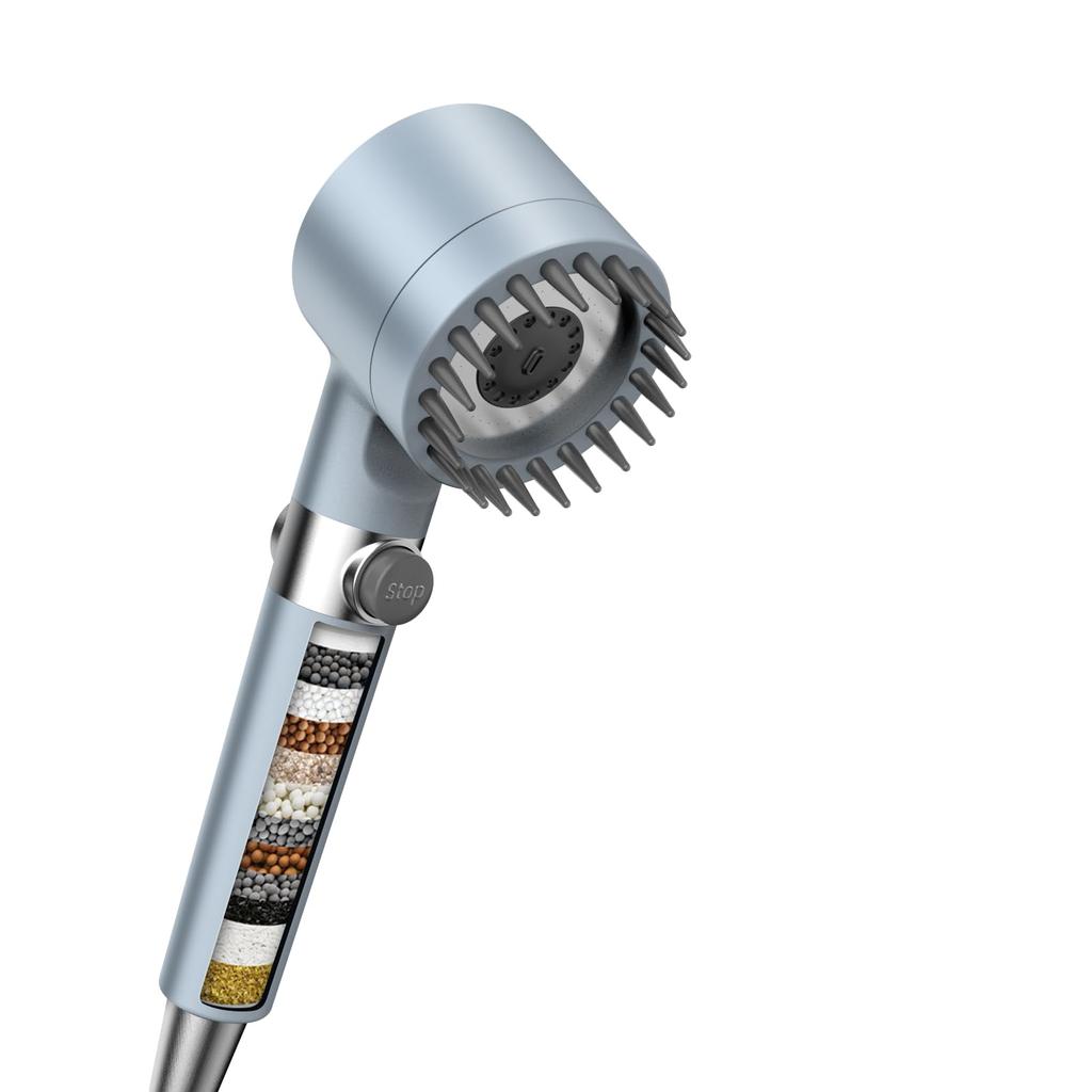 MEKO Shower Micro Nano Bubble Stage Mode Water Hand Stop Water Pressure Ultra Fine Water Chlorine Skin Water Leak Dirt Boosting Water Saving 15 Layer