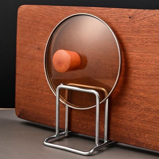 Cutting Board Stand Stainless Steel Countertop Organizer Space-Saving Chopping Board Holder for Pot Lids Bakeware Cookie Sheets Storage