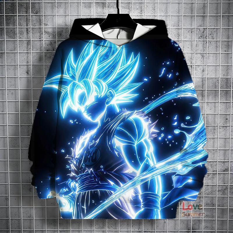 Hot Sale Trend Hip-Hop Hooded Sweatshirt S-5XL Adults Dragon Ball Battle Suit 3D Print Hoodie Sports Sweatshirt Top Clothing