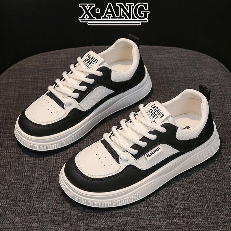 Autumn new leather board shoes women's versatile soft-soled student white shoes children's lightweight casual sports shoes