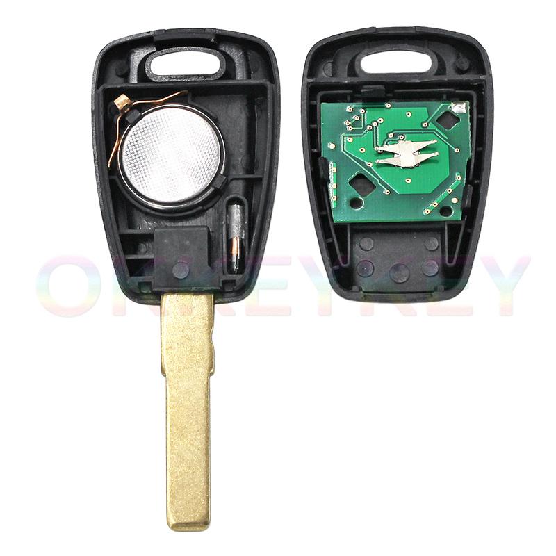 Ecusells 1 Button Remote Car Key Fob 433MHz with ID48 Chip for Fiat Doblo Albea Palio Punto 2005 2006 2007 2008 P/N: 71744151