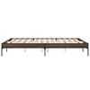 Brown Oak Effect Bed Frame 150 x 200 cm Engineered Wood & Metal