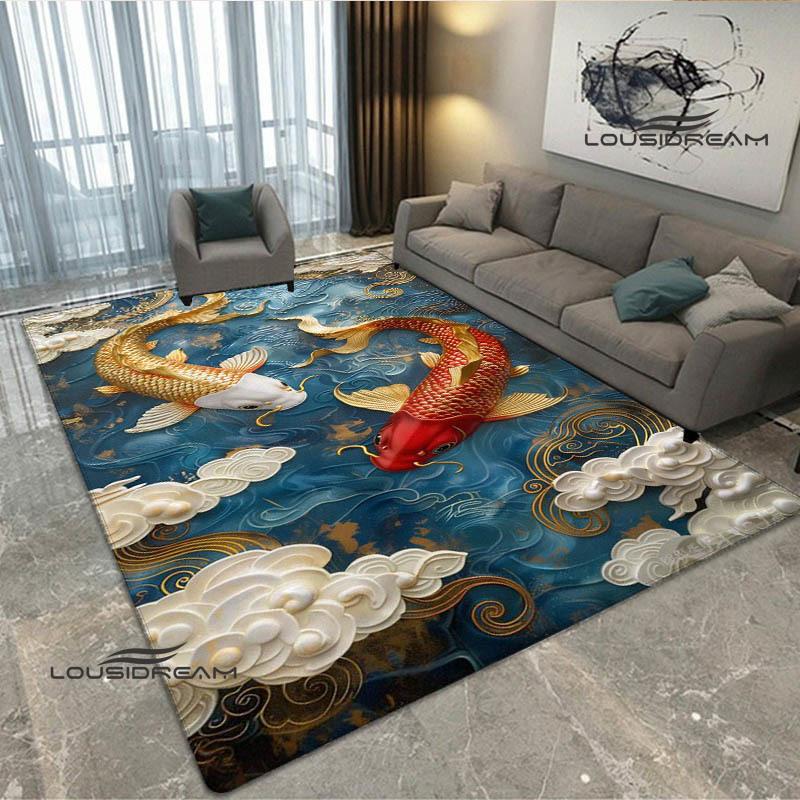 3D fish Cute printed carpet Non -slip carpet Yoga mat door mat photography props kitchen mat area rug birthday gift