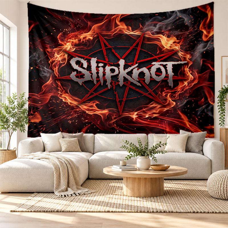 Slipknot Wall Tapestry, Soft Fabric Wall Hanging, Decorative Backdrop For Bedroom Home Wall Art