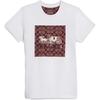 SS23 Front Graphic Print Casual Short Sleeve T-Shirt Women Tops White CG980-WHT
