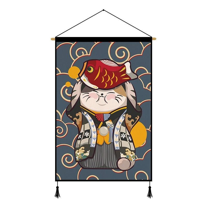 Canvas Painting Posters Japanese style Banner Flag Sushi Restaurant Decoration Home Decor Print Art Aisle Wall Art Canvas Painting for Living Room