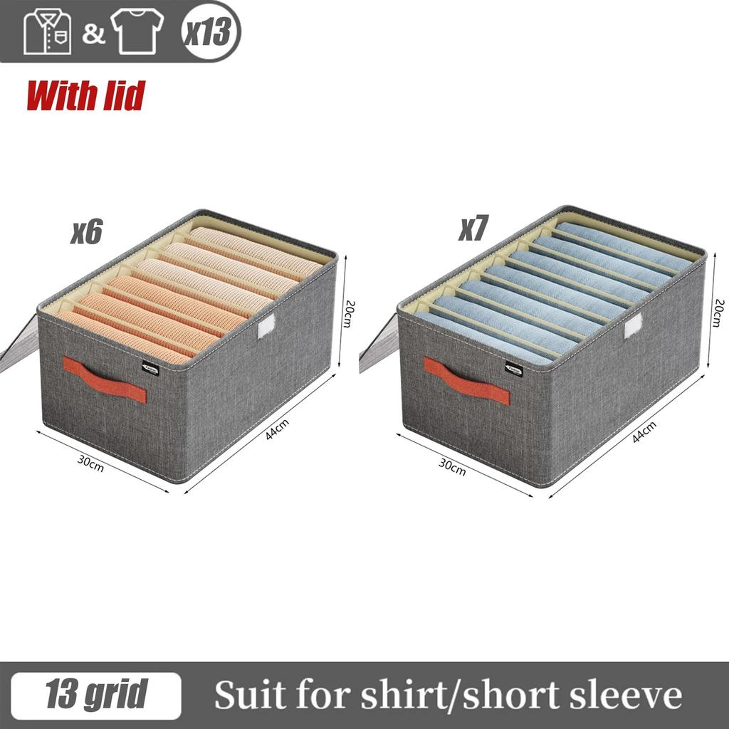 1-2Pcs Oxford Cloth Box Storage Partition Storage Basket Organizer for Underwear Foldable Clothes Boxes Organizers Clothing Home