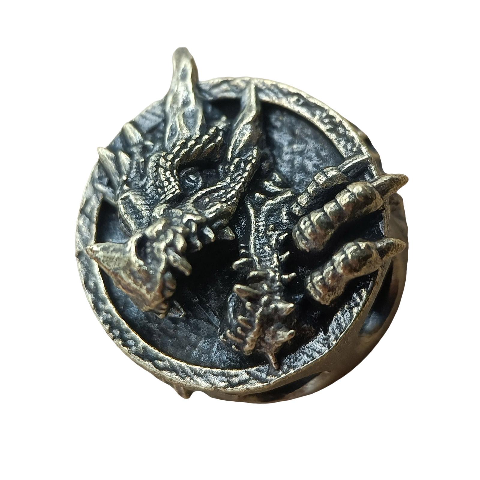 

Стильный латунный кулон в виде дракона, многофункциональный инструмент EDC и украшение для DIY-энтузиастов и любителей активного отдыха