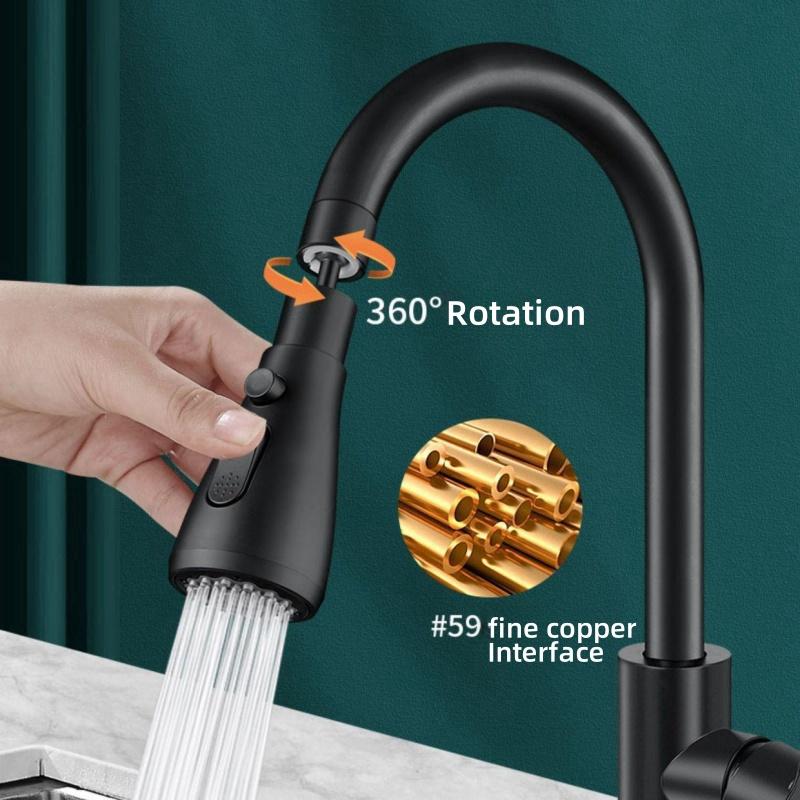 Faucet Extender 360 Rotation Sprayer Anti-Splash Tap Booster Shower Water Saving 3 Mode Faucet Aerator Replacement Head