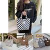 Chic Vintage Plaid Checkered Tote Lunch Bag For Moms Stylish Insulated Carrier