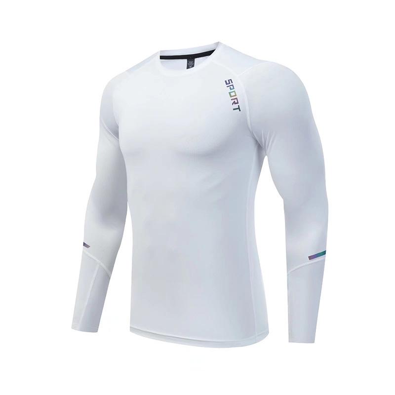 Men's Quick-Dry Compression Long-Sleeve Shirt for Sports Fitness and Training