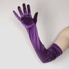 Neue Damen Elegante Lange Satinhandschuhe 55CM Elastisch Foto Partyhandschuhe Vintage Süßigkeitenfarbe Brautkleid Fäustlinge Damen