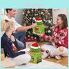 Green Grinch Christmas Party Decor Gift Box With Paper Material For Holiday Celebrations