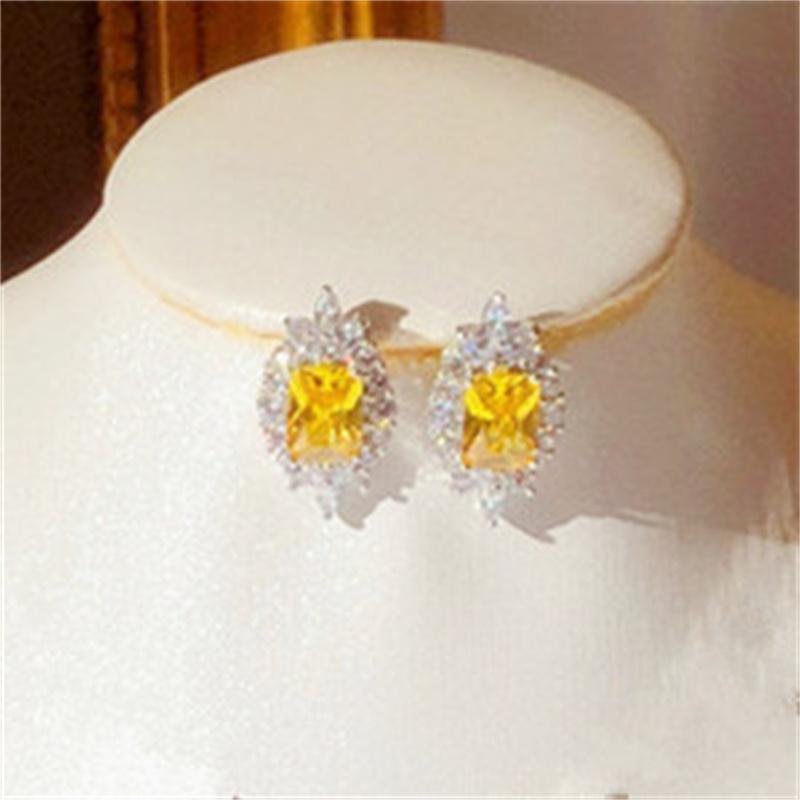 Women's Jewelry Set S925 Created Emerald Gemstone Earrings Sparkling Necklace Classic High Jewelry Mother's Day