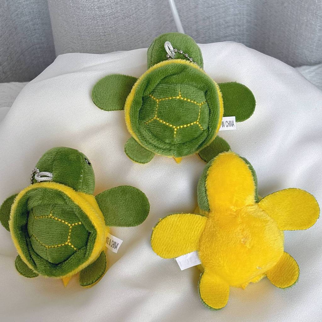 Turtle Plush Adorable Keychain Cute Stuffed Animal Charm Green Soft And Fluffy