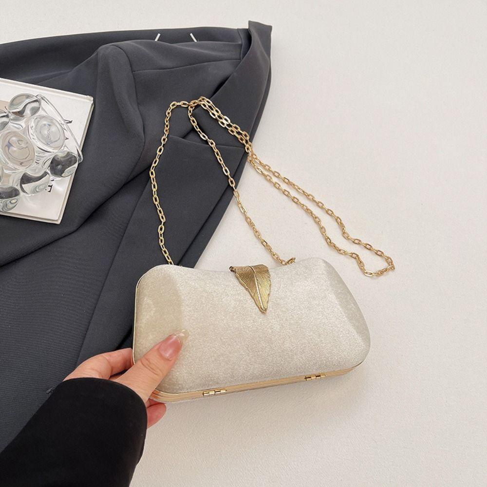 French Large Capacity Evening Banquet Bag Phone Pouch Single Shoulder Box Handbag Make Up Storage Ladies Clutch Bag Women