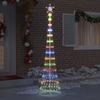 LED Christmas Tree with 290 Multicolor LEDs 250 cm Metal