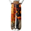 Women's Straight Leg Flannel Pajama Pants for Halloween Comfortable Wear