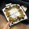 Hong Kong style burgundy printing waist silk scarf belt jeans waist accessories new square scarf fart curtain waist seal