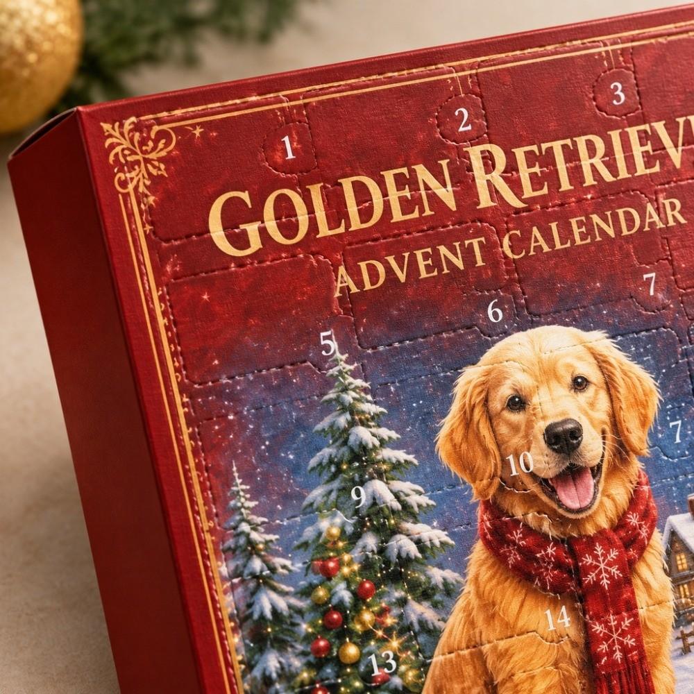24Pcs/Box Hanging Ornament Dog Ornament Golden Retriever Xmas Pendant Blind Box Tree Decoration