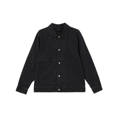 Essentials Solid Polo Casual Button Jacket Men Jacket Black FN4528-010