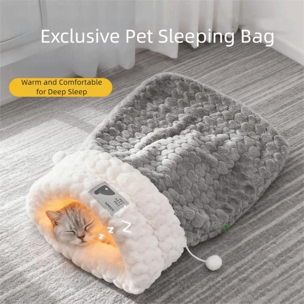 Semi-enclosed Cat Sleeping Bag Warm Cat Tunnel Nest Thickened Cat Nest Bed  Indoor