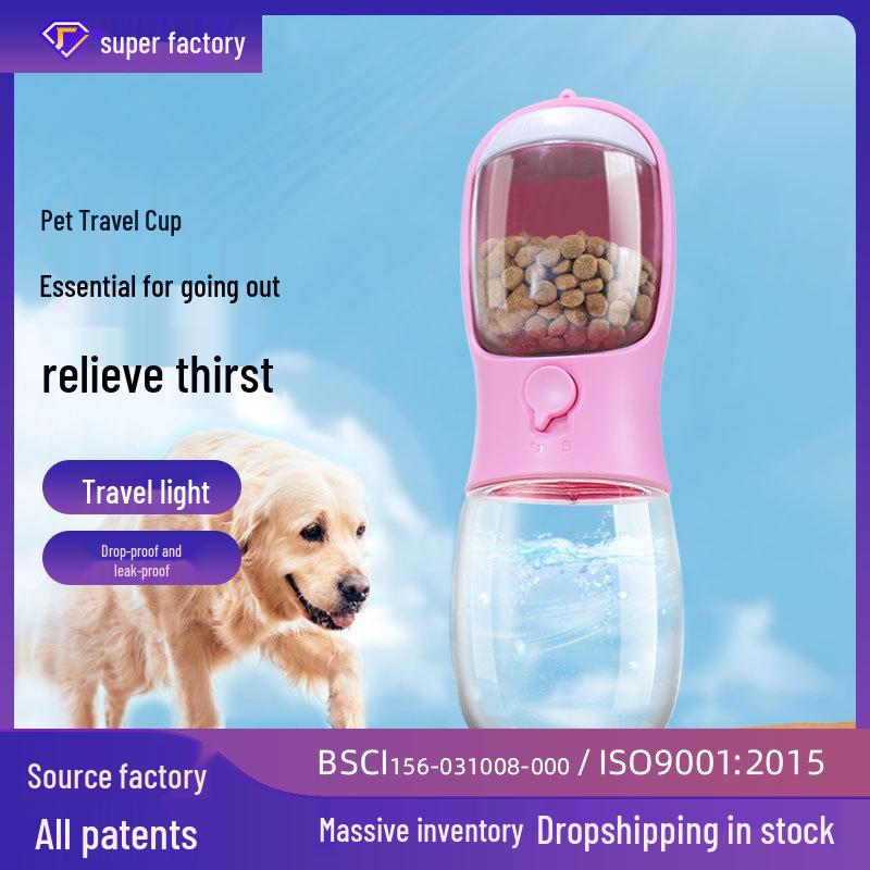 Portable Multifunctional Pet Water Bottle for Cats and Dogs – Travel-Friendly Outdoor Kettle and Cup