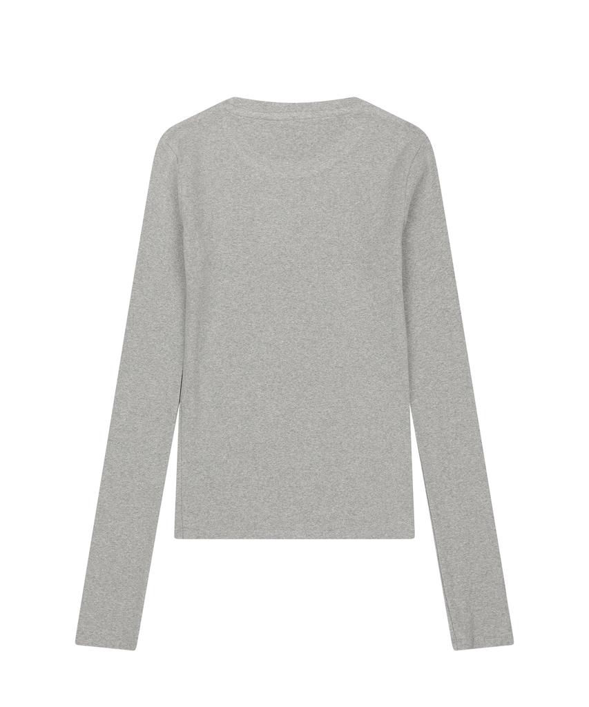 SUNDAY FRUIT MARKET W) Heart Bling Ls Tee Gray