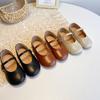 Mädchen Lederschuhe Oma-Schuhe Frühling und Herbst Kinder einfache Einzelne Schuhe Koreanische Version vielseitige kleine Mädchen Prinzessin Schuhe