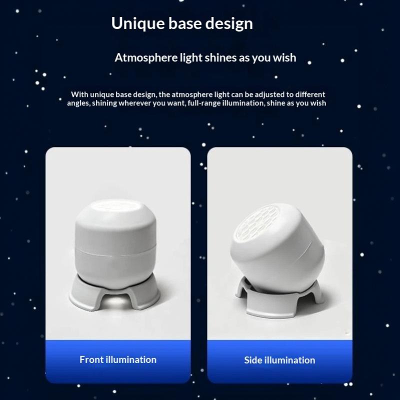 LED Ocean Projector Light 360° Rotating Dynamic Night Light USB Ambient Lamp for Home Date Night Children Birthday Gift