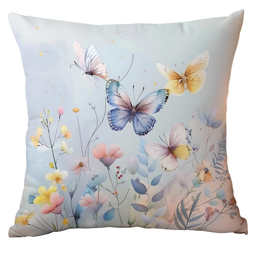 New Creative Butterfly Pillowcase Spring and Summer Dreamy Pillowcase Home Bedside Sofa Backrest Cover