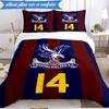 3PCS Crystal Fc Crest Printed Soft Bedding Set,Including 1pc Duvet Cover And 2pcs Pillowcases Perfect for Bedroom, Dormitory, Fan gift