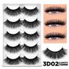 GROINNEYA 5/10 Pairs Fluffy Lashes 3D Mink Lashes Natural Eyelashes Cat Eye Lashes False Eyelashes Makeup Eyelash Extension