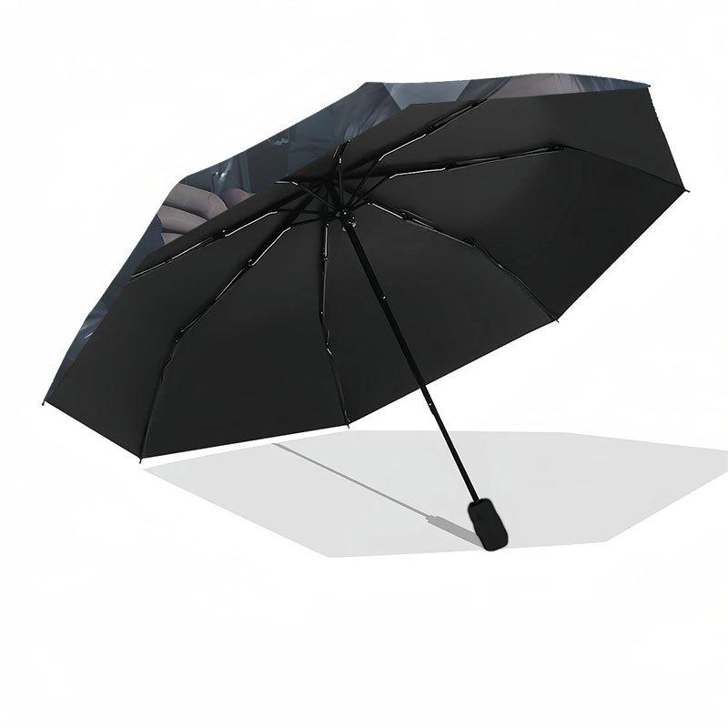 1pc Resident Evil Automatic Opening/Closing Umbrella with Convenient Three-Fold Design, 8 Iron Ribs - for Outdoor Daily Use, Travel A14