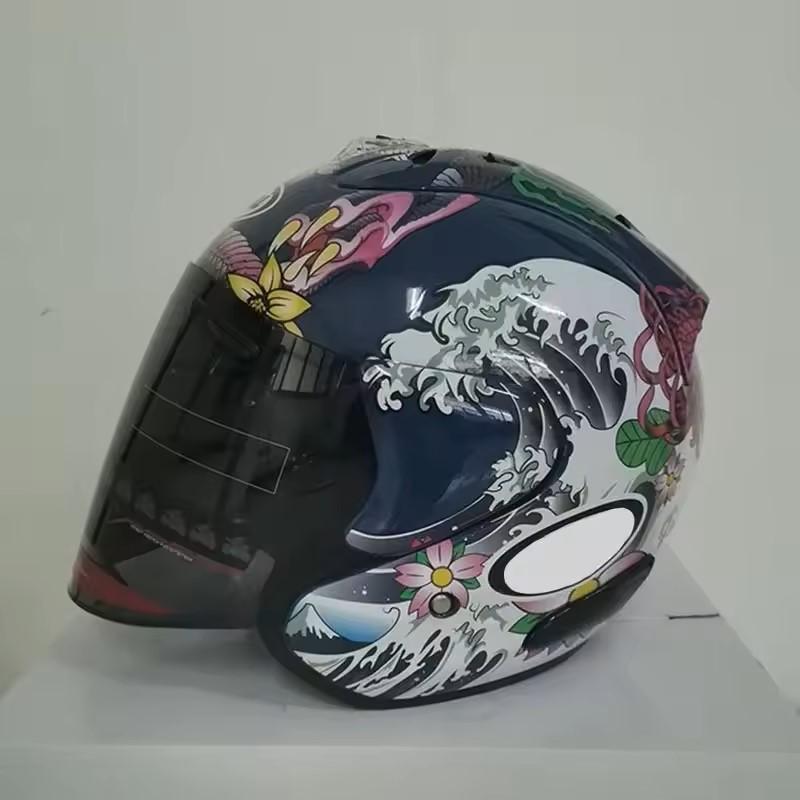 Ram3 Oriental Dragon Half Helmet Men and Women Motorcycle Off-Road Summer Helmet Downhill Racing Mountain Cross Casco Capacete