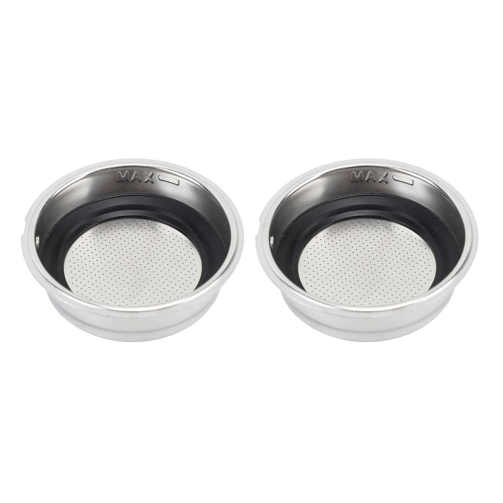 51mm Filter Basket Reusable Stainless Steel Portafilter Basket for Delonghi Semi Automatic Coffee