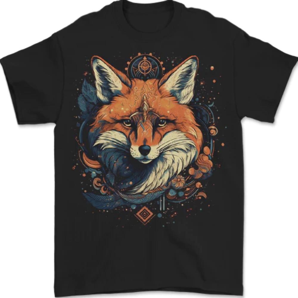 Fantasy Kitsune Japanese Folklore Fox Mens T-Shirt 100% Cotton S