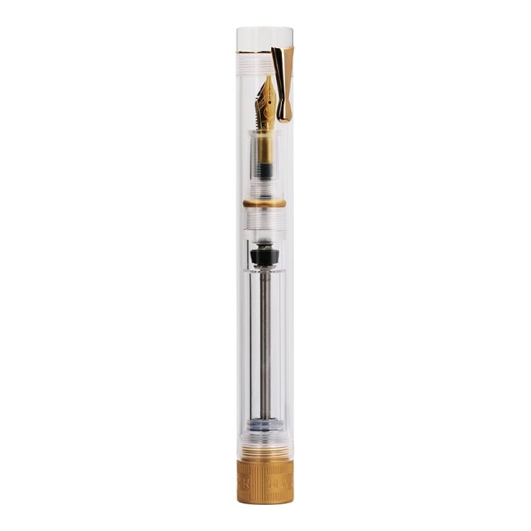 Office Study Fountain Pen Vacuum Filling Clear Ink View Body Stainless Steel Nib Option for Smooth Efficient Writing