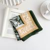 Retro Old Money Wind Silk Double Crepe Silk Scarf Women's Spring and Summer Senior Sense Versatile 100% Mulberry Silk Square Scarf Thin Scarf