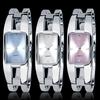 Women's Square Dial Changing Color Bracelet Bangle Quartz Fashion Wrist Watch