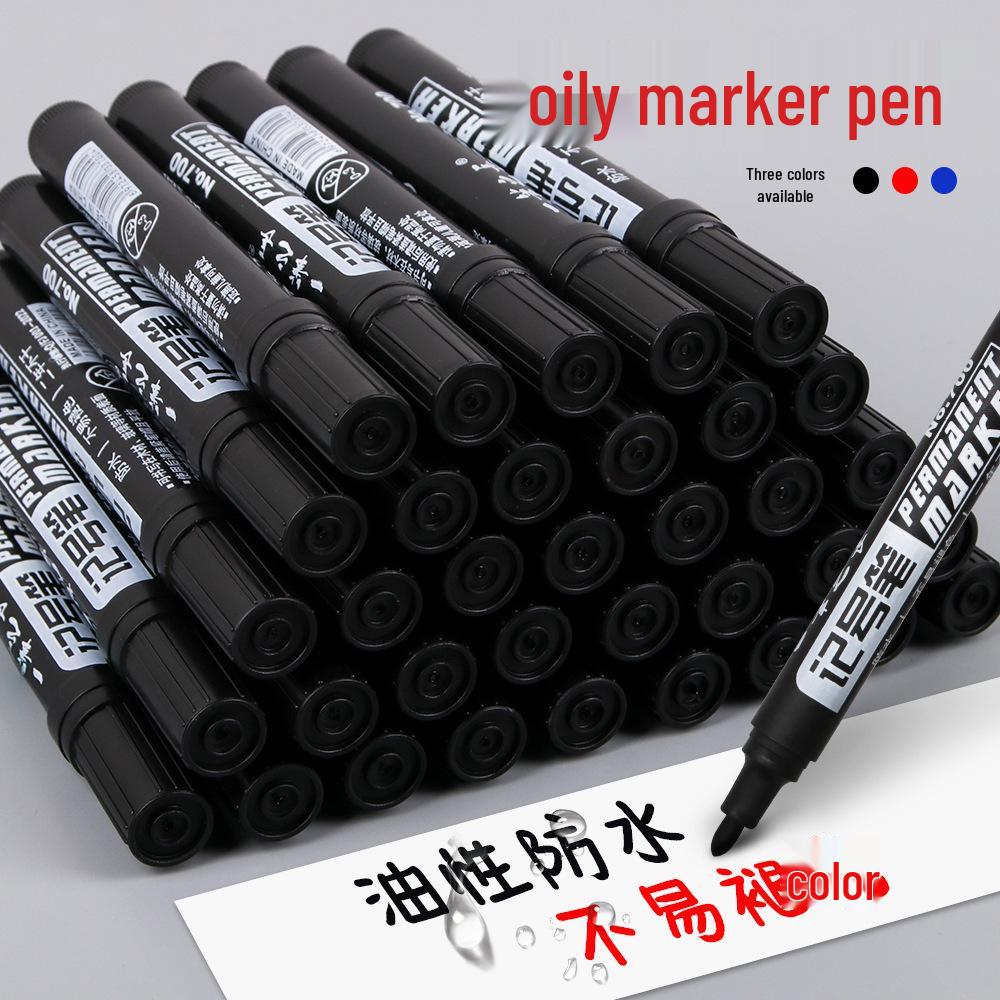 Refillable Large Tip Quick-Dry Black Oil-Based Marker Pen for Logistics