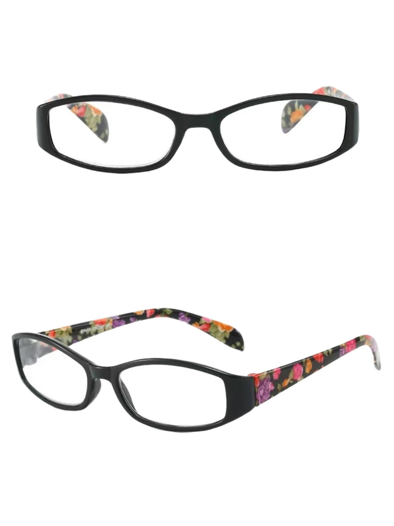 

Fashion new reading glasses street shooting plain face Joker advanced texture two-color flower reading glasses 1