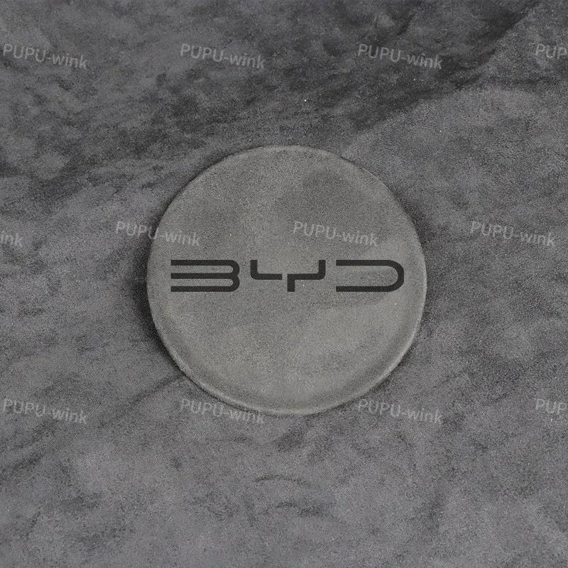 

BYD Atto3 Yuan PLus Seal Dolphin Seagull Car Steering Wheel Center Sticker Stainless Steel Suede Cover ATTO 3 EV Accessories