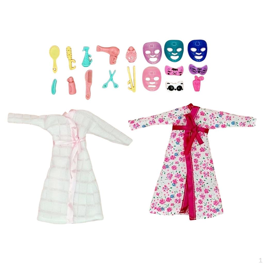 20Pcs Doll Sleeping Clothes Accessories Handcraft Fashionable Pretend Play Girls Playset for 11.5''