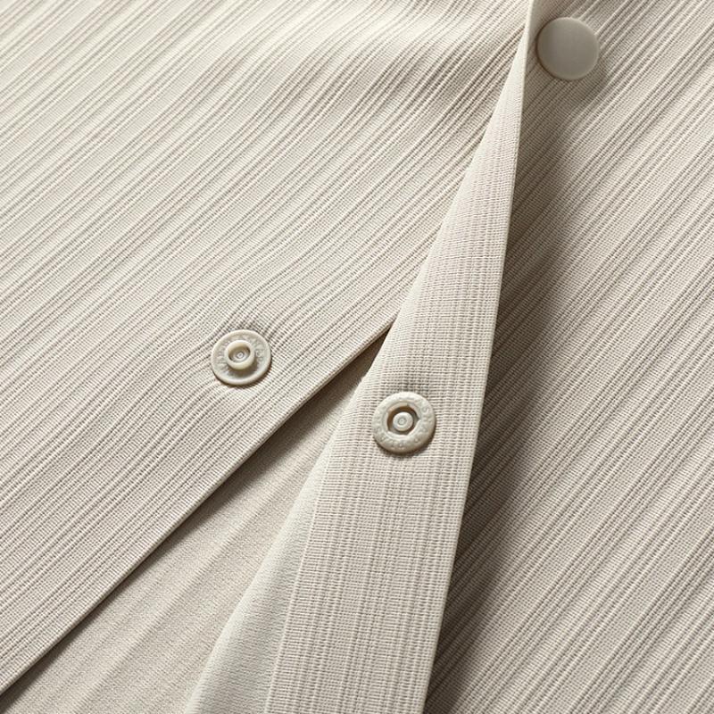 Men's Premium UV Protection Polo Shirt - Vertical Stripe Textured Design, Stretch Polyamide-Spandex Fabric High Quality Shirt