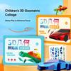 3D Children's Stickers DIY Handmade Sticker Toys Gifts Geometric Collage Sticker Book