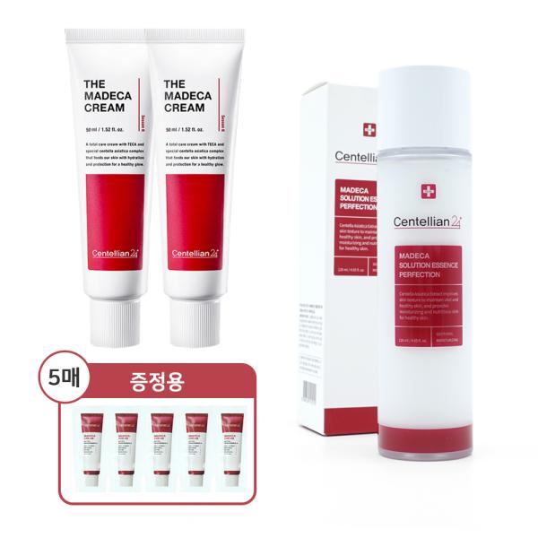 

CENTELLIAN24 The Madeca Cream 50ml x 2 + Solution Essence Perfection 120ml + Season 5 Cream 1ml x 5 sheets